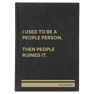 Large black/gold leatherette journal laser etched with 'People Person' design