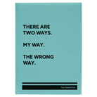 Large teal leatherette journal laser etched with 'Two Ways' design