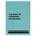 Large teal leatherette sketch book laser etched with 'Forbidden Knowledge' design