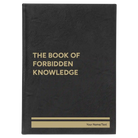 Large black/gold leatherette journal laser etched with 'Forbidden Knowledge' design