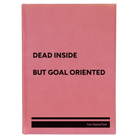 Large pink leatherette journal laser etched with 'Dead Inside' design