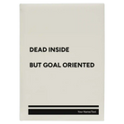 Large white leatherette journal laser etched with 'Dead Inside' design