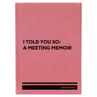 Large pink leatherette journal laser etched with 'Meeting Memoir' design
