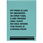 Large teal leatherette sketch book laser etched with 'My Browser' design