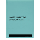 Large teal leatherette sketch book laser etched with 'Most likely to' design