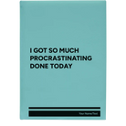 Large teal leatherette journal laser etched with 'Procrastinating' design