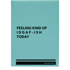 Large teal leatherette sketch book laser etched with 'Idgaf ish' design