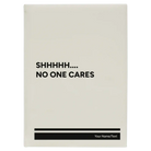 Large white leatherette sketch book laser etched with 'Shhhh' design