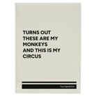 Large white leatherette journal laser etched with 'My Circus' design