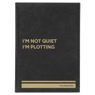 Large black/gold leatherette journal laser etched with 'Not Quiet' design