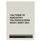 Large white leatherette sketch book laser etched with 'I Dont Say' design