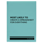 Large teal leatherette journal laser etched with 'Create a Spreadsheet' design