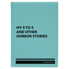 Large teal leatherette sketch book laser etched with '9 to 5 Horror' design
