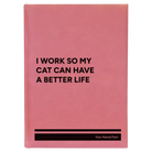 Large pink leatherette journal laser etched with 'My Cat' design