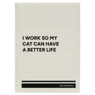 Large white leatherette journal laser etched with 'My Cat' design