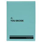 Large teal leatherette journal laser etched with 'You Decide' design