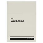Large white leatherette sketch book laser etched with 'You Decide' design