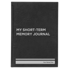 Large black/silver leatherette sketch book laser etched with 'My Short-Term Memory Journal' design