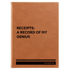 Large rawhide leatherette journal laser etched with 'My Genius' design