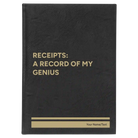 Large black/gold leatherette journal laser etched with 'My Genius' design