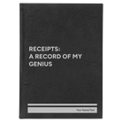Large black/silver leatherette sketch book laser etched with 'My Genius' design