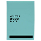 Large teal leatherette journal laser etched with 'Book of Rants' design