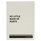 Large white leatherette sketch book laser etched with 'Book of Rants' design