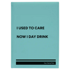 Large teal leatherette journal laser etched with 'Day Drink' design