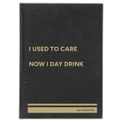 Large black/gold leatherette journal laser etched with 'Day Drink' design