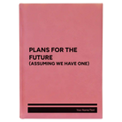 Large pink leatherette journal laser etched with 'Plans for the Future' design