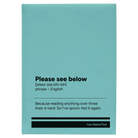 Large teal leatherette sketch book laser etched with 'Per My Last Email' design