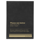 Large black/gold leatherette sketch book laser etched with 'Per My Last Email' design