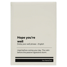 Large white leatherette sketch book laser etched with 'Hope You're Well' design