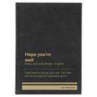 Large black/gold leatherette journal laser etched with 'Hope You're Well' design