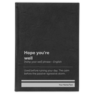 Large black/silver leatherette journal laser etched with 'Hope You're Well' design