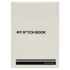 Large white leatherette sketch book laser etched with 'My Btch Book' design