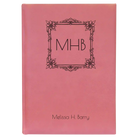 Large pink leatherette journal laser etched with 'Floral Frame' design