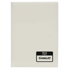 Large white leatherette journal laser etched with 'Hello My Name is' design