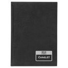 Large black/silver leatherette sketch book laser etched with 'Hello My Name is' design