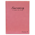 Large pink leatherette journal laser etched with 'Journaling' design