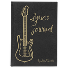 Large black/gold leatherette journal laser etched with 'Lyrics' design