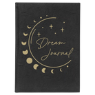 Large black/gold leatherette sketch book laser etched with 'Moon Dream Journal' design