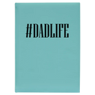 Large teal leatherette sketch book laser etched with 'Dadlife' design