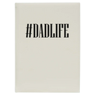 Large white leatherette journal laser etched with 'Dadlife' design