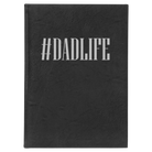 Large black/silver leatherette sketch book laser etched with 'Dadlife' design