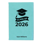 Small teal leatherette journal laser etched with 'Class of V2' design