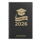 Small black/gold leatherette journal laser etched with 'Class of V2' design