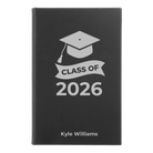 Small black/silver leatherette journal laser etched with 'Class of V2' design