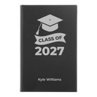 Small black/silver leatherette sketch book laser etched with 'Class of V2' design