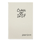 Small white leatherette sketch book laser etched with 'Class of' design